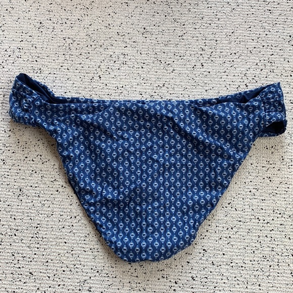 Lucky Brand Reversible Indigo Batik Print and Navy Bikini Briefs - Picture 2 of 4